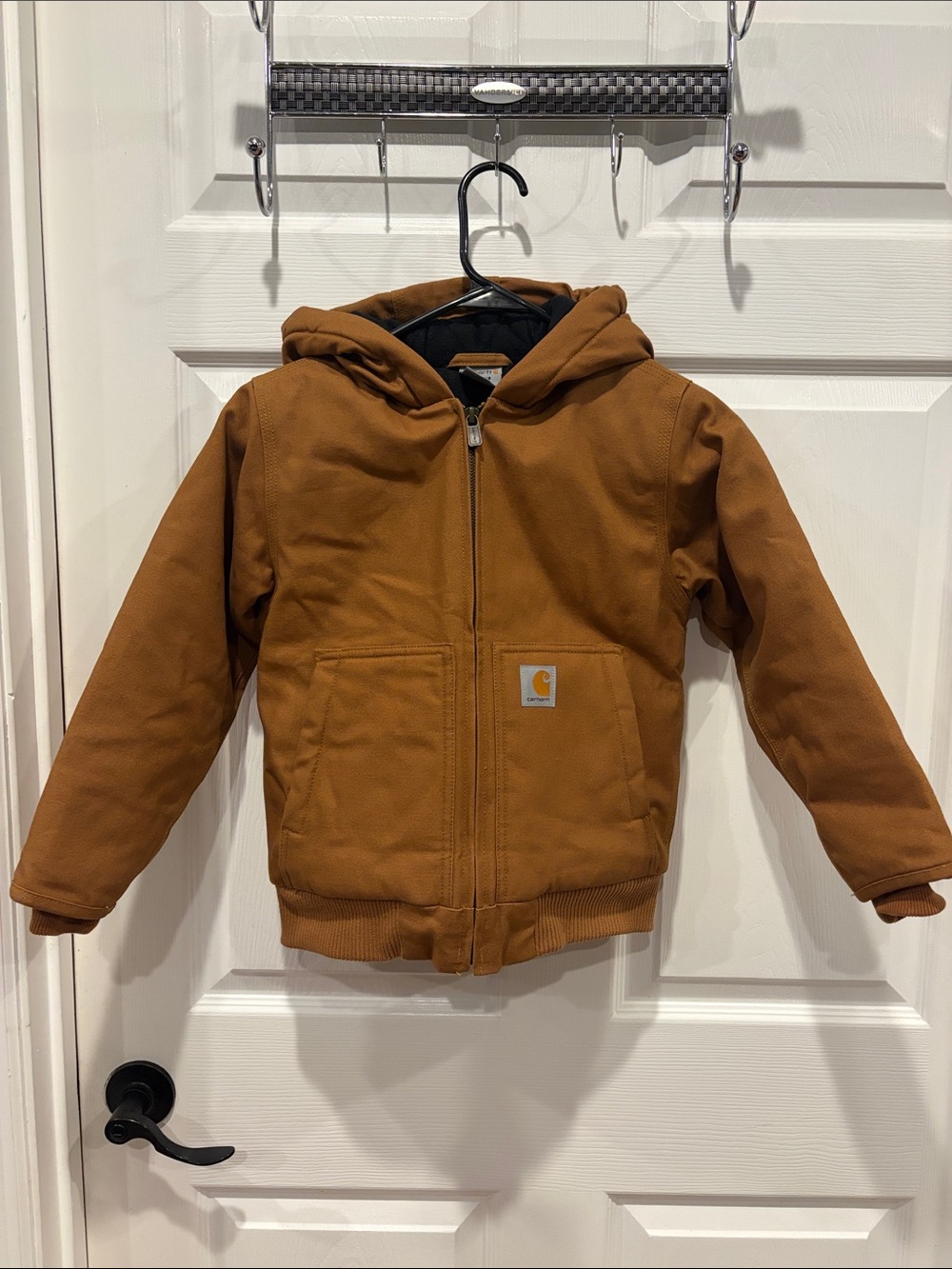 NWOT Carhartt Kids' Canvas Full-Zip Hooded Insulated Jacket - Size XS